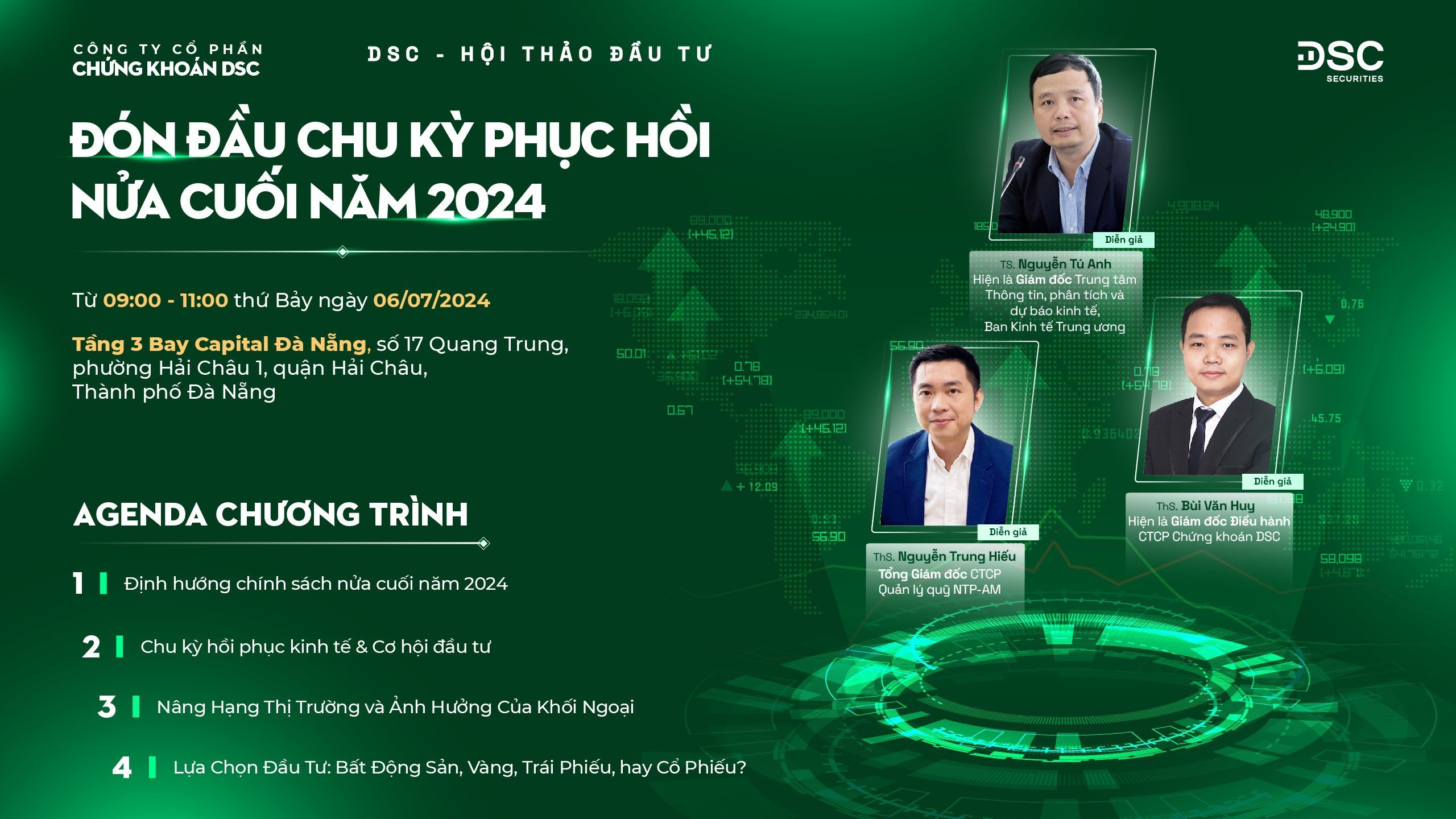 DSC tổ chức hội thảo 'Đón đầu chu kỳ phục hồi nửa cuối năm 2024'