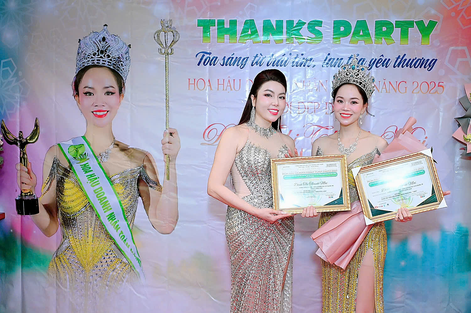 Hoa hậu Đinh Thị Thanh Mai tổ chức tiệc tri ân sau đăng quang