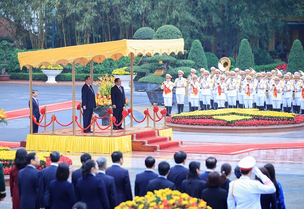 Thủ tướng Phạm Minh Chính chủ trì Lễ đón Thủ tướng Nhật Bản Ishiba Shigeru