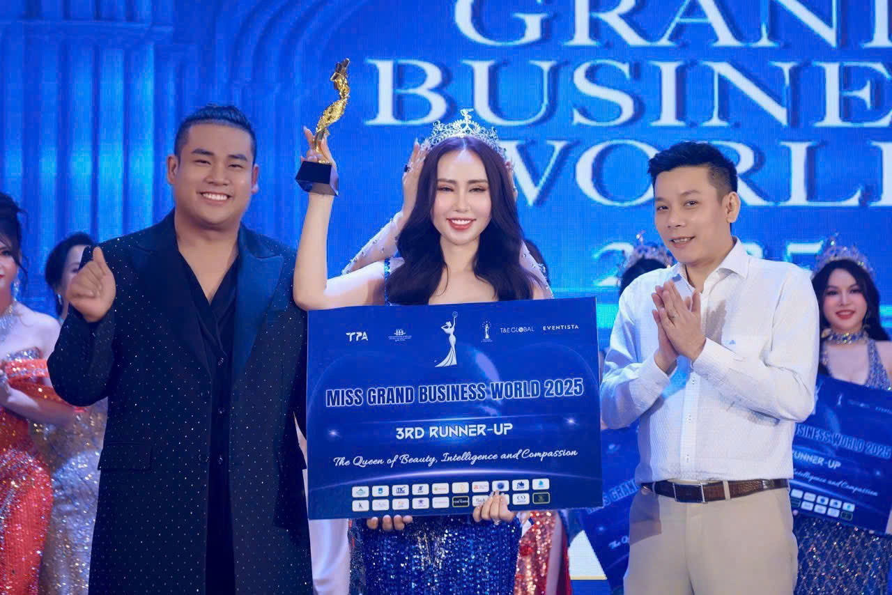 Trần Thu Uyên đoạt ngôi vị Á hậu 3 tại Miss Grand Business World 2025